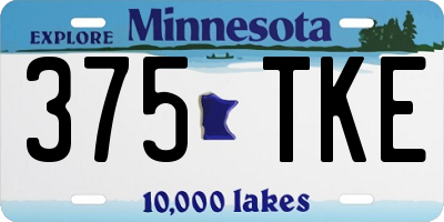 MN license plate 375TKE