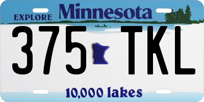 MN license plate 375TKL