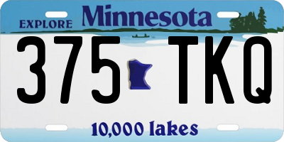 MN license plate 375TKQ