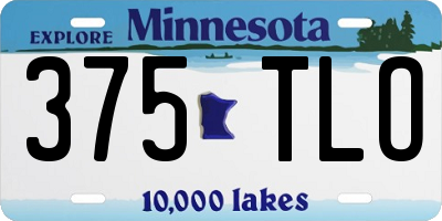 MN license plate 375TLO