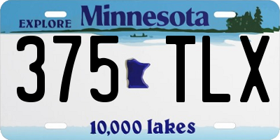 MN license plate 375TLX