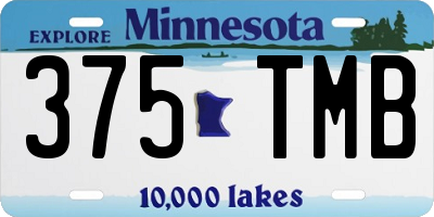 MN license plate 375TMB
