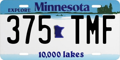 MN license plate 375TMF