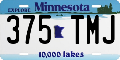 MN license plate 375TMJ