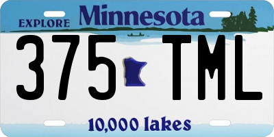MN license plate 375TML