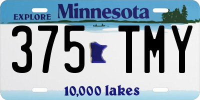 MN license plate 375TMY