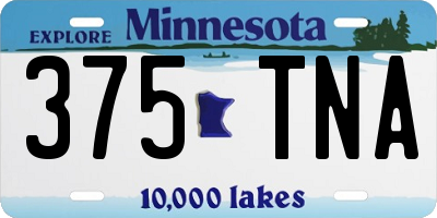 MN license plate 375TNA