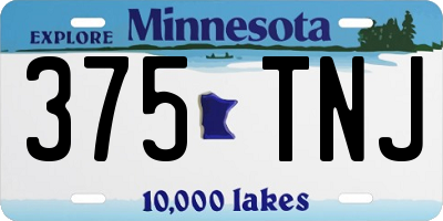 MN license plate 375TNJ