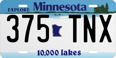 MN license plate 375TNX