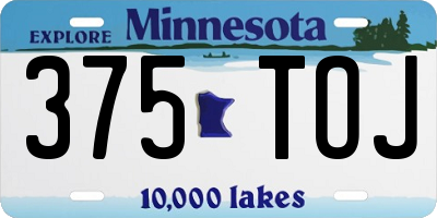MN license plate 375TOJ