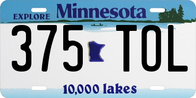 MN license plate 375TOL