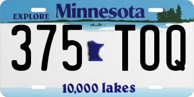 MN license plate 375TOQ