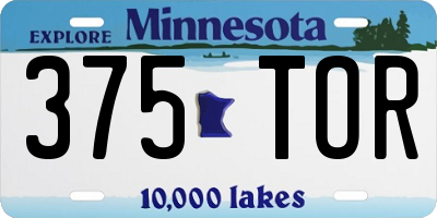 MN license plate 375TOR
