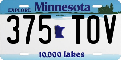 MN license plate 375TOV