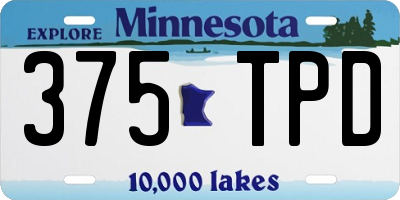 MN license plate 375TPD