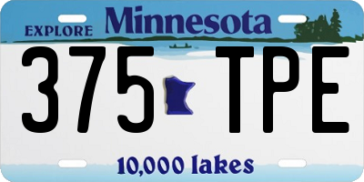 MN license plate 375TPE