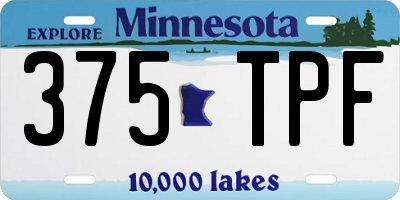 MN license plate 375TPF