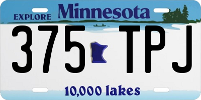 MN license plate 375TPJ