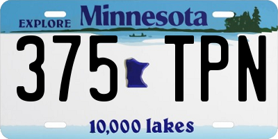 MN license plate 375TPN