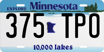 MN license plate 375TPO