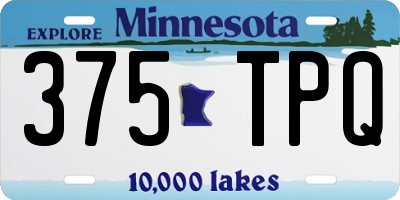 MN license plate 375TPQ