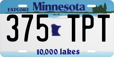 MN license plate 375TPT
