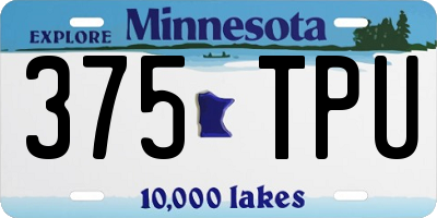 MN license plate 375TPU