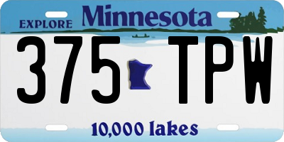 MN license plate 375TPW