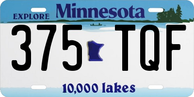 MN license plate 375TQF