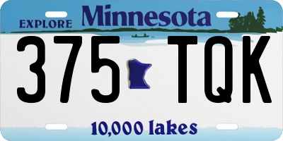 MN license plate 375TQK