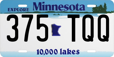 MN license plate 375TQQ