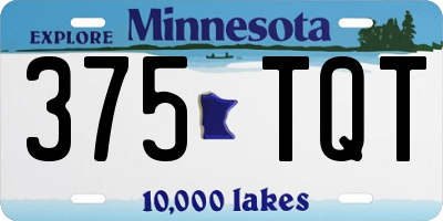MN license plate 375TQT