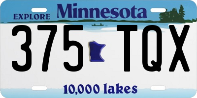 MN license plate 375TQX