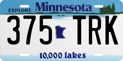MN license plate 375TRK