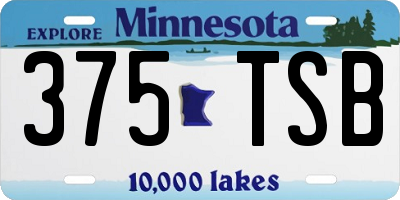 MN license plate 375TSB