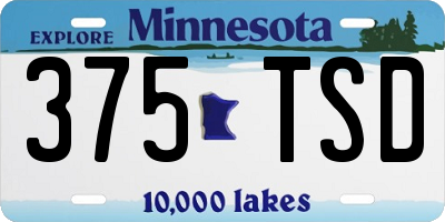 MN license plate 375TSD