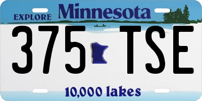 MN license plate 375TSE