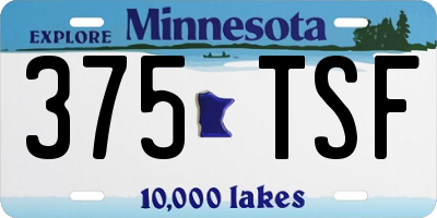 MN license plate 375TSF