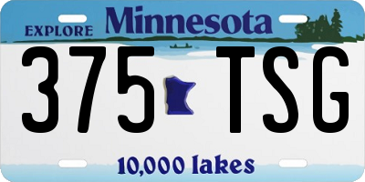 MN license plate 375TSG