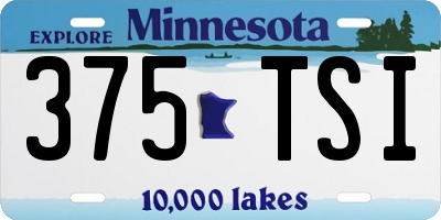 MN license plate 375TSI