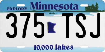 MN license plate 375TSJ