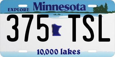 MN license plate 375TSL