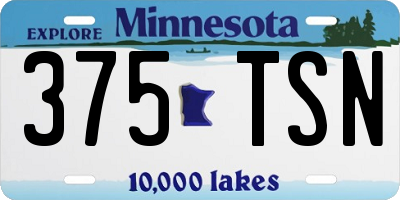 MN license plate 375TSN