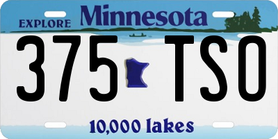 MN license plate 375TSO
