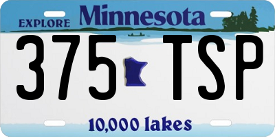 MN license plate 375TSP
