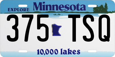 MN license plate 375TSQ