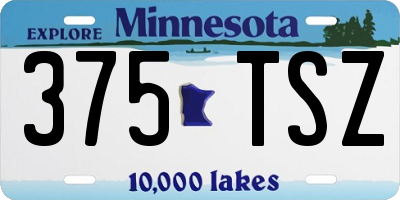 MN license plate 375TSZ