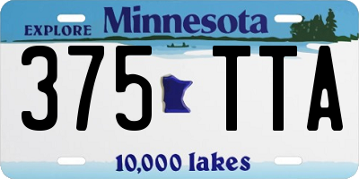 MN license plate 375TTA