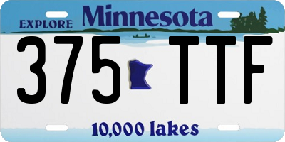 MN license plate 375TTF