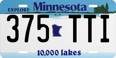 MN license plate 375TTI